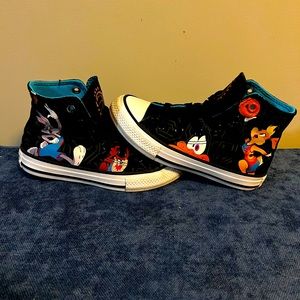 Converse Boys CT All Star High Space Jam 372486F Black Casual Shoes Youth Size11